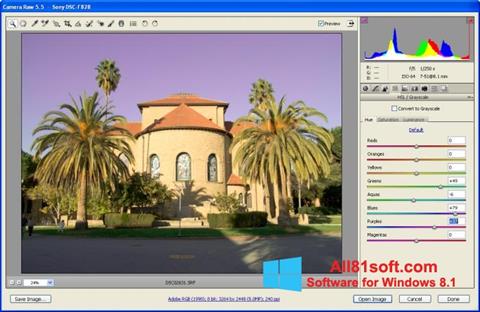 Screenshot Adobe Camera Raw für Windows 8.1