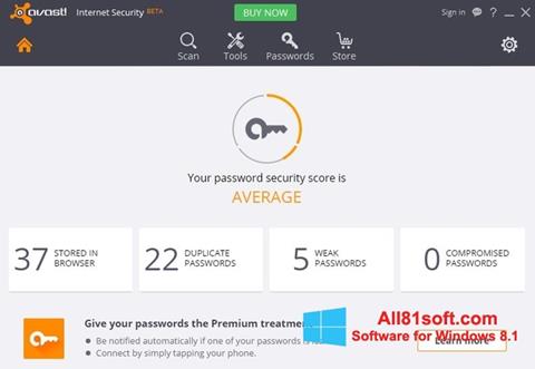 Screenshot Avast Internet Security für Windows 8.1