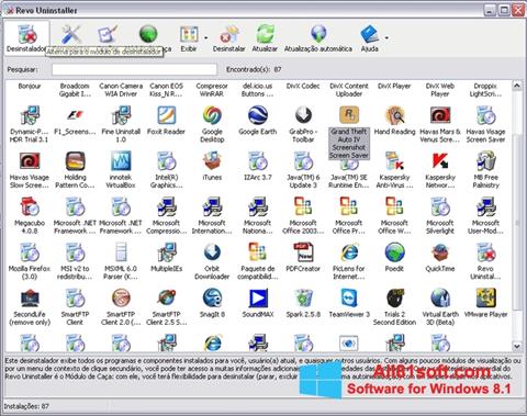 Screenshot Revo Uninstaller für Windows 8.1