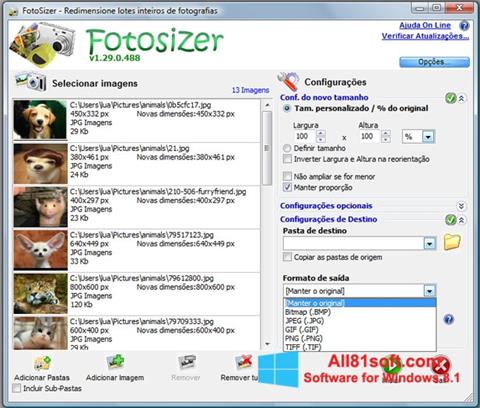 Screenshot Fotosizer für Windows 8.1