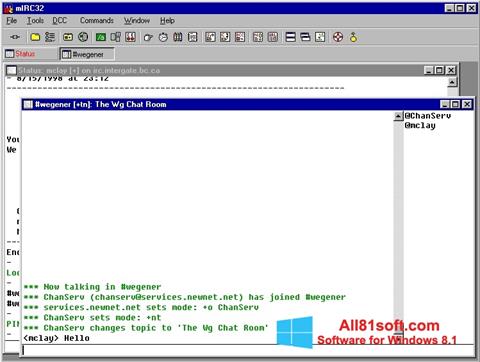 Screenshot mIRC für Windows 8.1