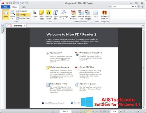 Screenshot Nitro PDF Reader für Windows 8.1