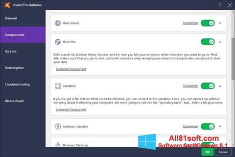 Screenshot Avast! Pro Antivirus für Windows 8.1