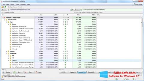 Screenshot GoodSync für Windows 8.1