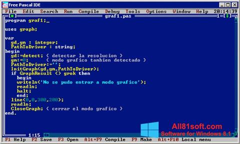 Screenshot Free Pascal für Windows 8.1