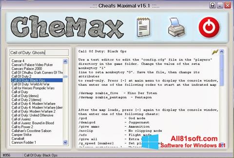 Screenshot CheMax für Windows 8.1