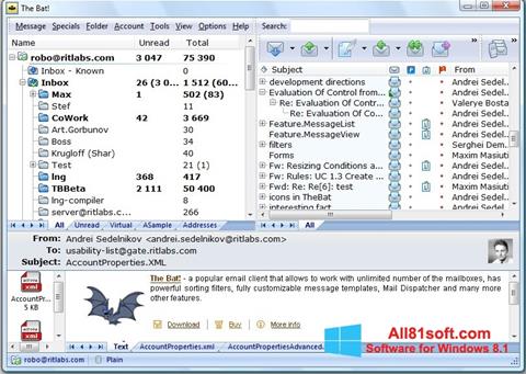 Screenshot The Bat! für Windows 8.1